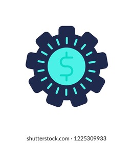 Make money flat vector icon.