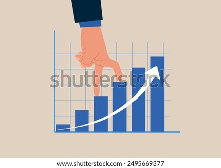 Make money to get rich or increase earning or income. Flat vector illustration