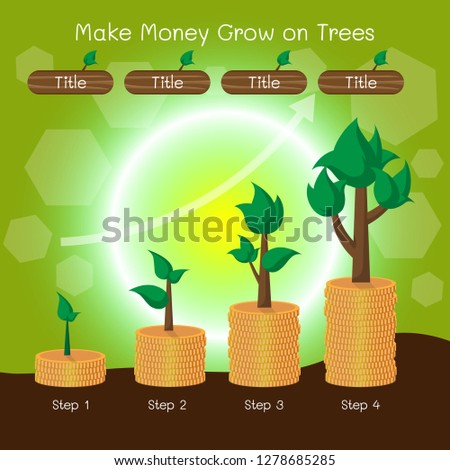 Make Money Growing On Trees Stock Vector Royalty Free 1278685285 - 