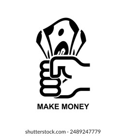 Make money icon. Compound interest isolated on background vector illustration