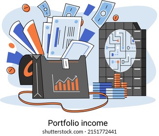 Make money investment briefcase. Financial banking income growth, increasing profit. Effective finance currency invest, portfolio stock market trade. Investment income, business strategy planning