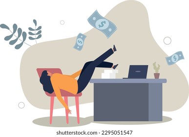 Ganar dinero en línea, obtener ingresos pasivos por trabajo en internet o por ajetreo, obtener ganancias o ganancias por inversión o por bolsa, concepto de dinero fácil.ilustración vectorial plana.