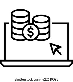 Make Money Online Vector Icon 