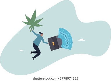 Make money and rich with marijuana CBD oil or cannabis business, invest and earn millions in cannabis stocks. human life and situation.