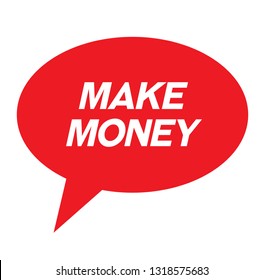 make money stamp on white background. Sign, label, sticker.