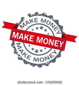 Make money stamp.Sign.Logo design vector