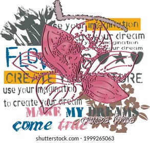 Make My Dreams come true girls t-shirt design