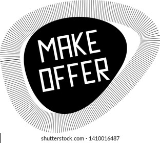 MAKE OFFER stamp on white