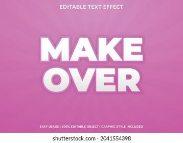 Make Over Text Effect With Abstract And Bold Style Use For Business Logo And Brand