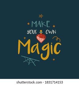 Make own magic witch quote text lettering 