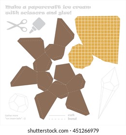Make a paper craft ice cream! (Type 1)
