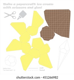 Make a paper craft ice cream! (Type 1)