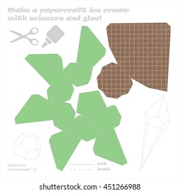 Make a paper craft ice cream! (Type 1)
