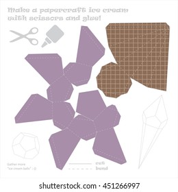 Make a paper craft ice cream! (Type 1)