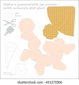 Make a paper craft ice cream! (Type 1)