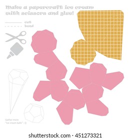Make a paper craft ice cream! (Type 1)