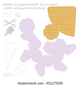 Make a paper craft ice cream! (Type 1)