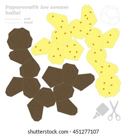 Make paper craft ice cream balls!