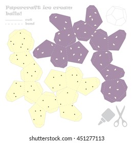 Make paper craft ice cream balls!