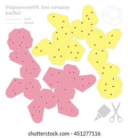 Make paper craft ice cream balls!