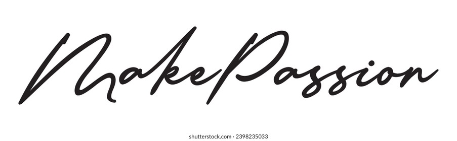 make passion text on white background.