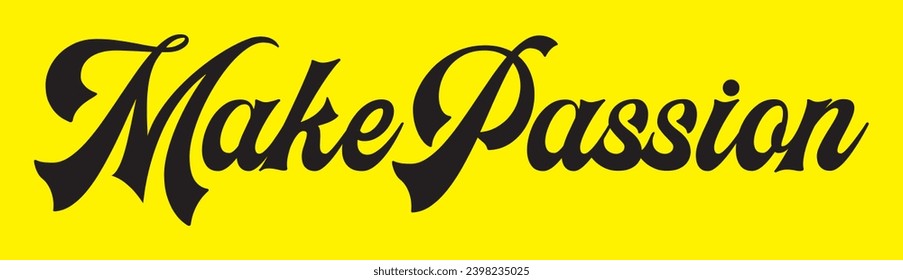 hacer texto de pasión sobre fondo amarillo.
