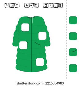 Make a patch out of paper or plasticine, a game for children, the development of fine motor skills. Worksheet for printing. Educational game for children.
