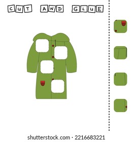 Make a patch out of paper or plasticine, a game for children, the development of fine motor skills. Worksheet for printing. Educational game for children.
