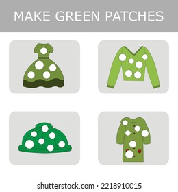 Make a patch out of paper or plasticine, a game for children, the development of fine motor skills. Worksheet for printing. Educational game for children.
