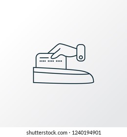 Make payment icon line symbol. Premium quality isolated credit card element in trendy style.