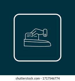 Make payment icon line symbol. Premium quality isolated credit card element in trendy style.