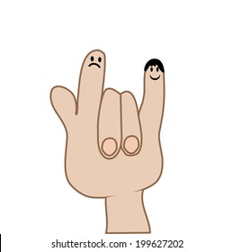 Make peace with finger