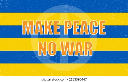 make peace no war rustic background landscape vector illustration, vintage retro sunburst banner template set