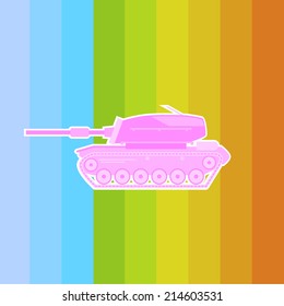 Make peace not war - pink tank