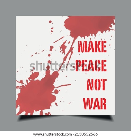 Make peace not war social media template,  Make peace not war social media banner design