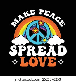 Make peace and spread love t shirt design