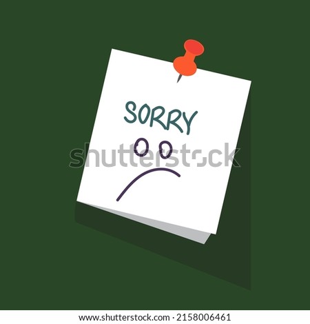 Make the perfect apology- design stock illustration.