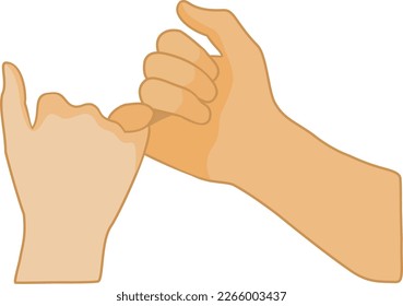 Make a pinky promise with your friends or people you cared to create a trust relationship.