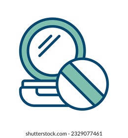 make up powder icon vector design template in white background