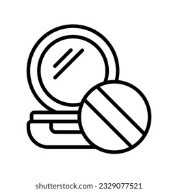 make up powder icon vector design template in white background