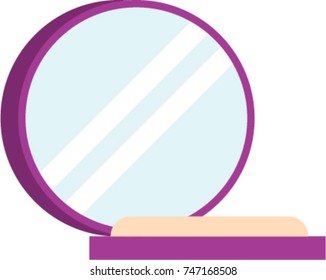 Make up powder isolated vector illustration