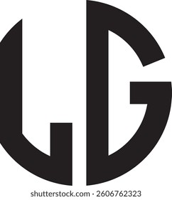 "Make a powerful statement with an LG monogram logo, designed for a sleek, modern, and professional brand identity. Ideal for businesses seeking a strong visual presence."