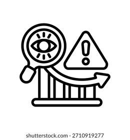 Probleme sichtbar machen Symbolzeile Vektorgrafik