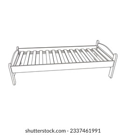 Make a Professional Bed Line Art Vector Art