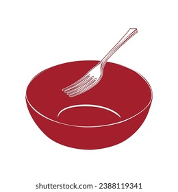 Make a Professional Bowl and Fork Vector Icon
