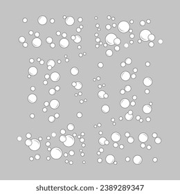 Make a Professional Bubbles Vector Seamless Pattern With Flat Line Icons