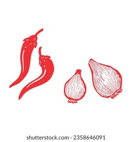 Make a Professional Chili and Onion Line Icon