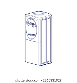 Hacer un dibujo profesional de línea de iconos de agua fría