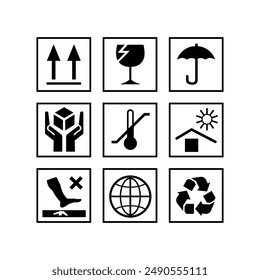 Make a Professional Corrugated Box Symbols Vector