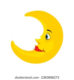 Make a Professional Funny Moon Stock Illustration